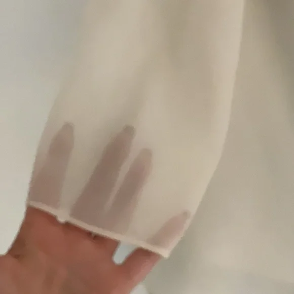 Sale! JBS Ltd. Off Shoulder Blouse w/Flower Detail, Size S, Cream - Picture 4 of 8